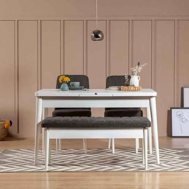 Lavice Vina Bench Anthracite, White