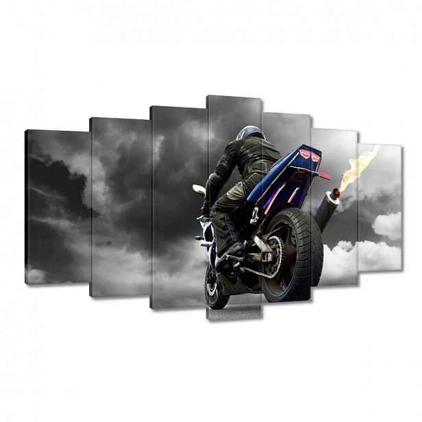 Obrazy 140x80 Modrý závodní motor