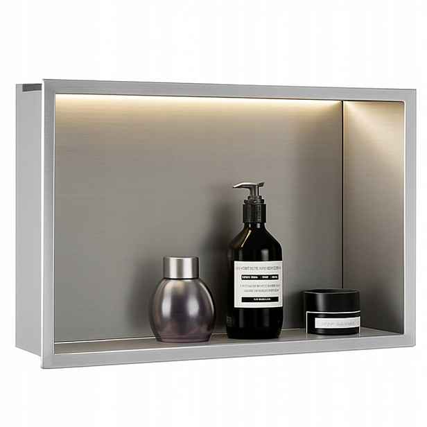 Rea Led polička 30x45x10 cm Ss