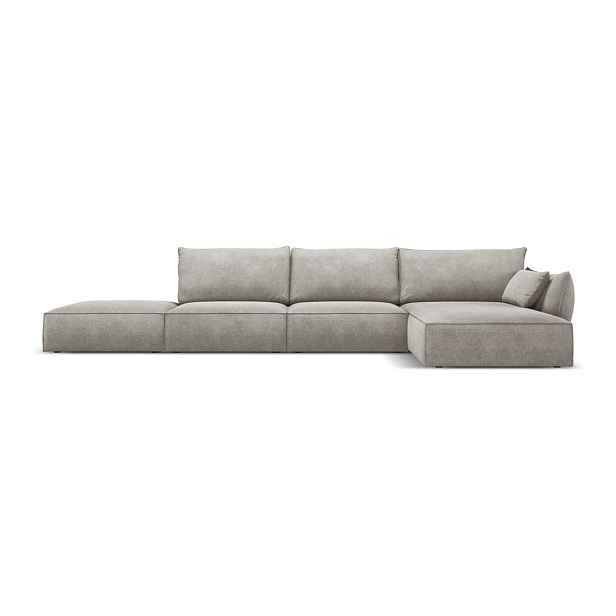 Světle šedá rohová pohovka (pravý roh) Vanda – Mazzini Sofas