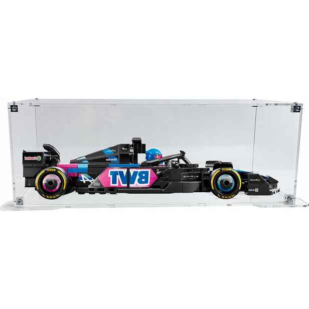 Vitrína s podstavcem Drewlandia pro stavebnici Lego 77248 Formule F1 Bwt Alpine