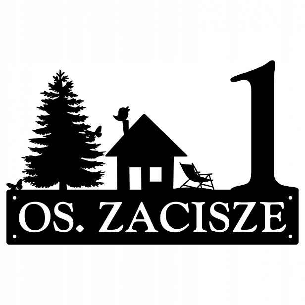 Číslo Na Dům 60cm Tabule Adresa Ocel 2MM Grafika 206