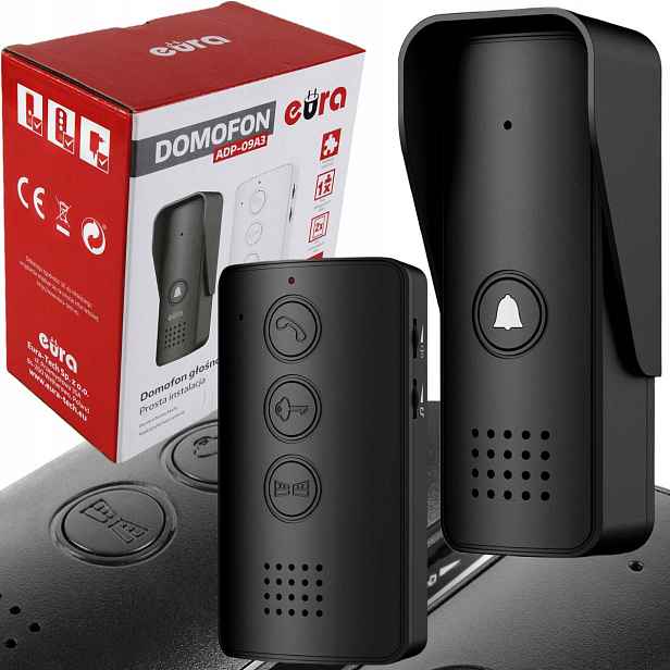 Domofon Eura ADP-09A3 černý, handsfree