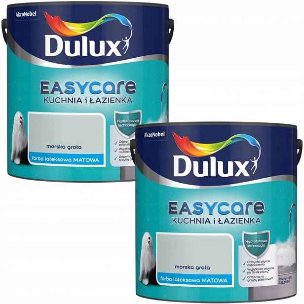 Set Dulux Easycare 2x2,5L Kuchyň&koupelna Barva Matná Mořská Jeskyně 5L