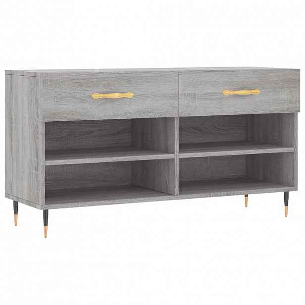 vidaXL Botník šedý sonoma 102 x 35 x 55 cm kompozitní dřevo
