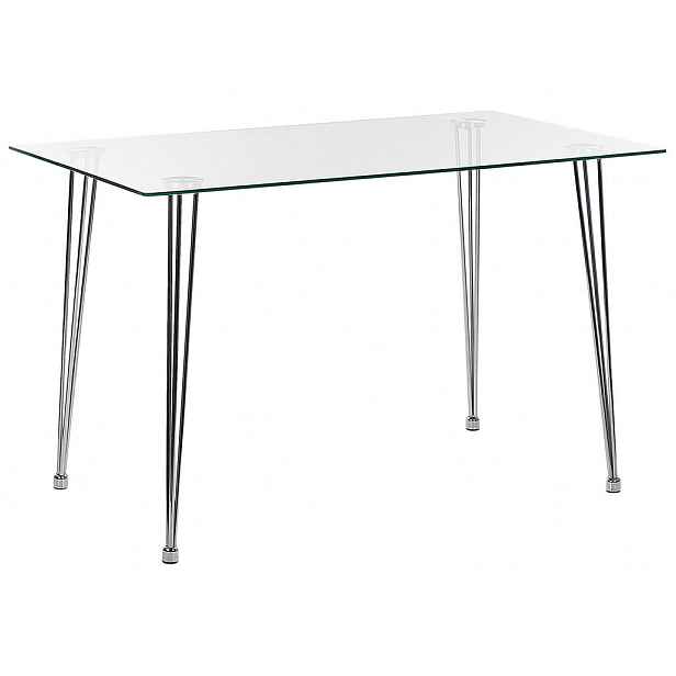 Beliani JÍDELNÍ STŮL 120/70/74 cm Stříbrně zbarvený Obdélníkový Winston