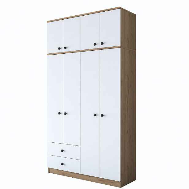 Kalune Design Šatní skříň BA 121 120 cm ořech/bílá