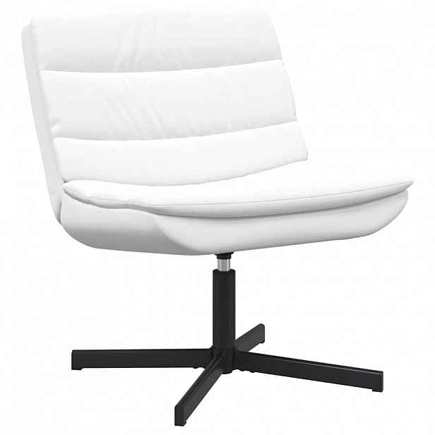 vidaXL Otočná židle Bílá 63 x 75 x 76 cm Umělá kůže