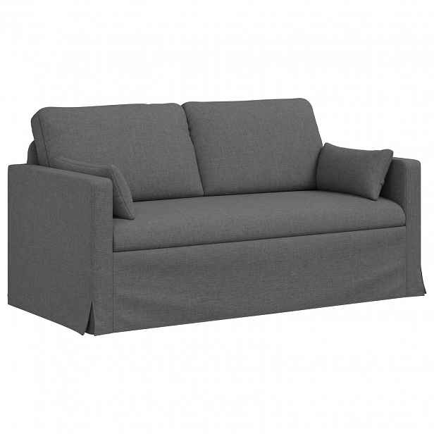 vidaXL Pohovka Tmavě šedá 158 x 78 x 80 cm textil