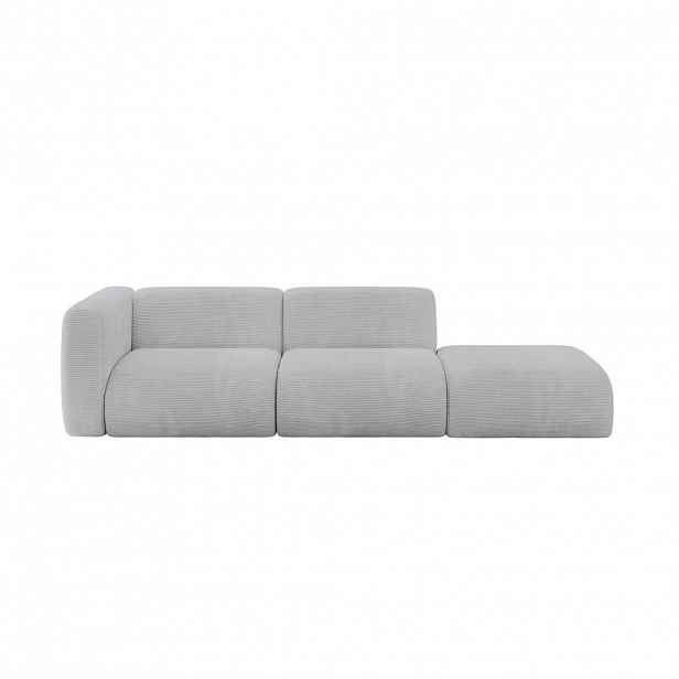 ALTDECOR POHOVKA S LEVOU OTOMANOU MIRA-S3 296x89x70 Šedá Manšestr