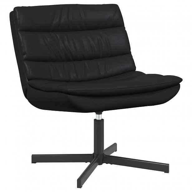 vidaXL Otočná židle Černá 63 x 75 x 76 cm Lesklý PU