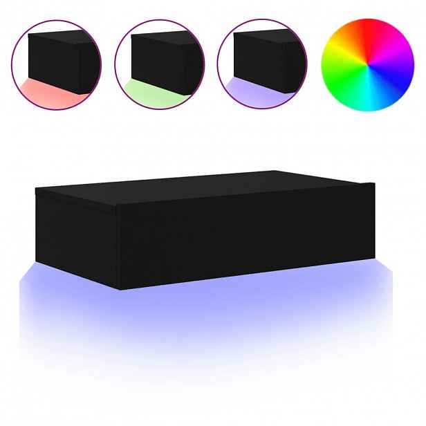 vidaXL TV skříňka s LED osvětlením černá 60 x 35 x 15,5 cm