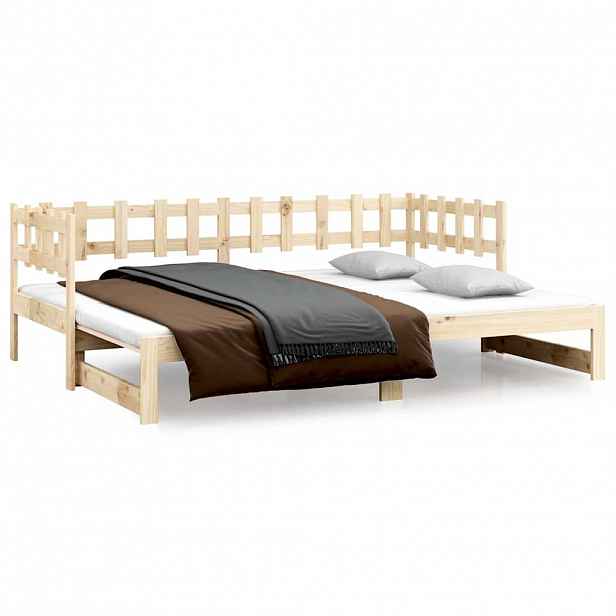 vidaXL Výsuvná postel 2x (90 x 200) cm masivní borovice