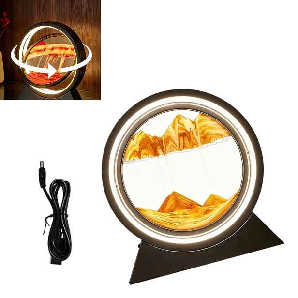 Pískový Obraz Rotující Led Noční 3D Efekt