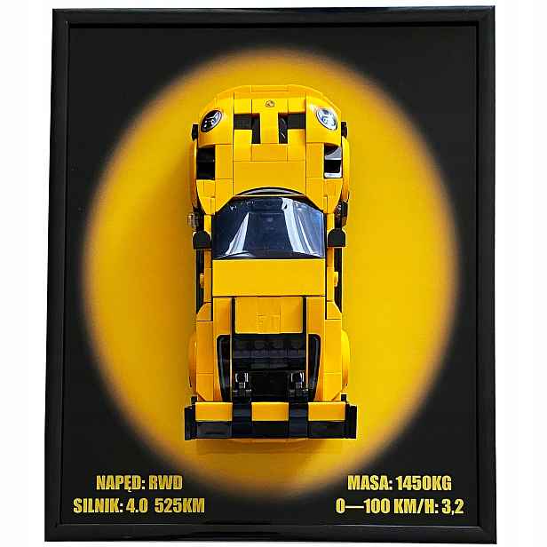Rámeček s držákem pro Lego Speed Champions 77239 Porsche 911 GT3 Rs