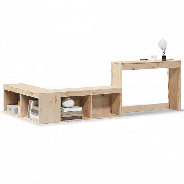 vidaXL Noční stolek s psacím stolem 232 x 122 x 75 cm masivní dřevo borovice