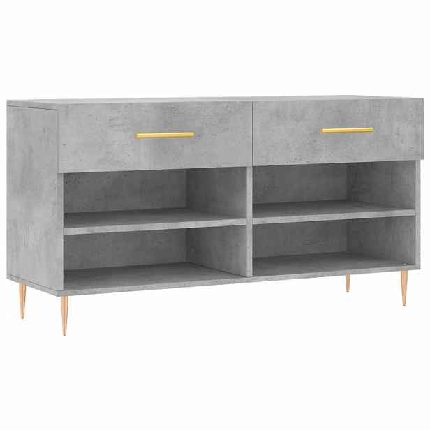 vidaXL Botník betonově šedý 102 x 35 x 55 cm kompozitní dřevo