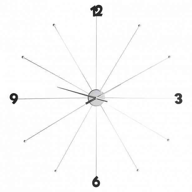 Kare-Design NÁSTĚNNÉ HODINY černá, barvy chromu 100/100/6 cm