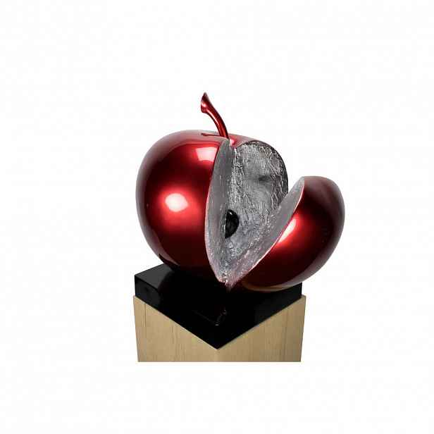 KUNSTLOFT DEKORATIVNÍ SOCHA ČERVENÁ/STŘÍBRNÁ, 51/54 CM