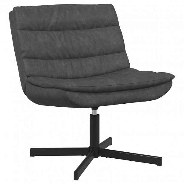 vidaXL Otočná židle Černá 63 x 75 x 76 cm Antický PU