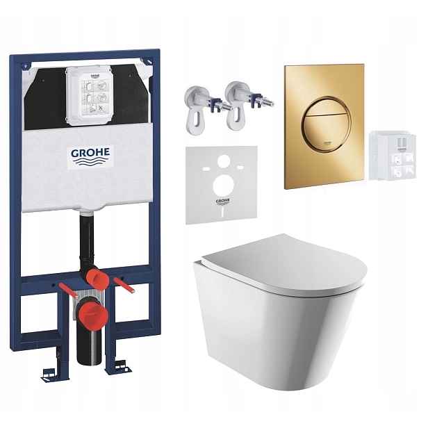 7v1 Wc Set, Stelaz Grohe Slim Wc Mísa Rim Silent Omnires Tlačítko