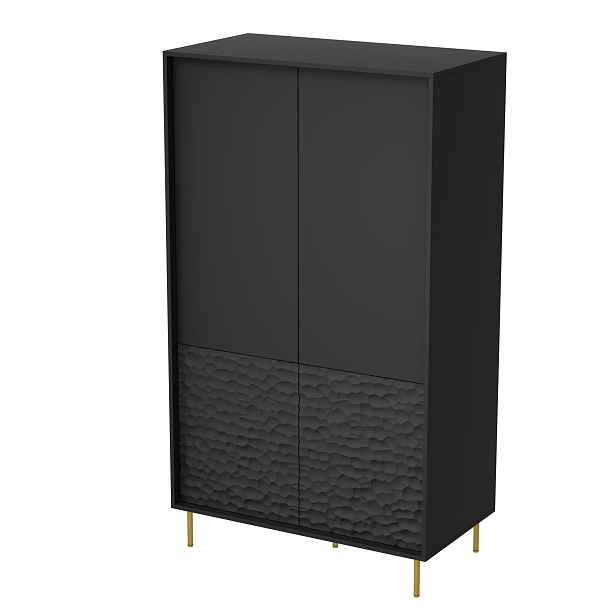 HALMAR Šatní skříň Bullet 87 cm černá