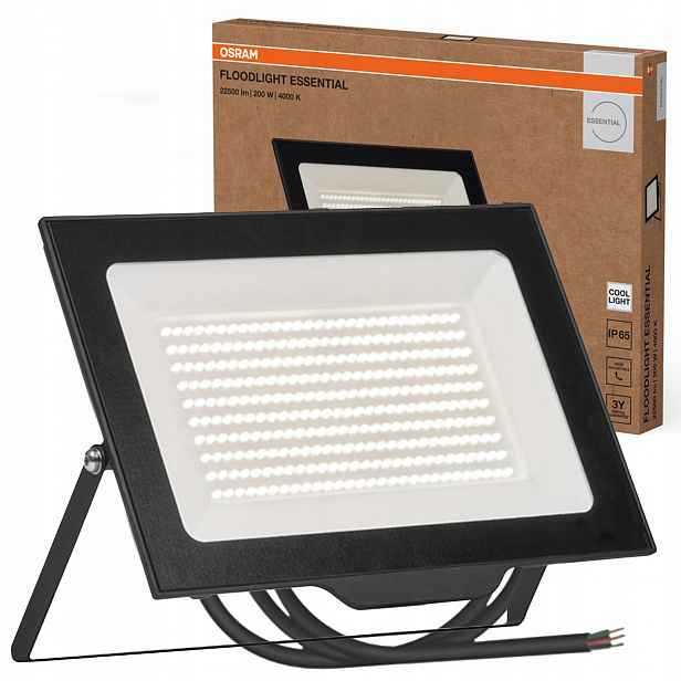Led reflektorová lampa Halogen Venkovní 200W 20000lm 4000K Černá IP65