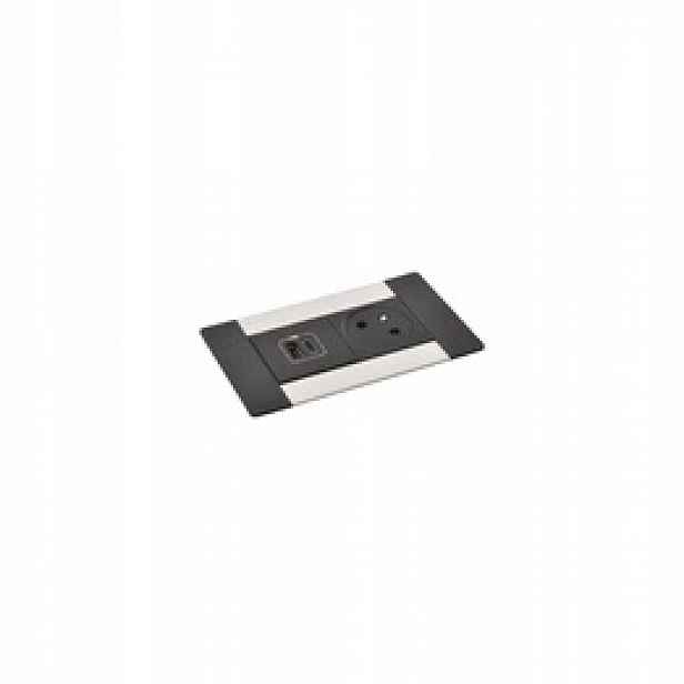 Stolní zásuvka 2P+Z/USB Metal Legrand 654776