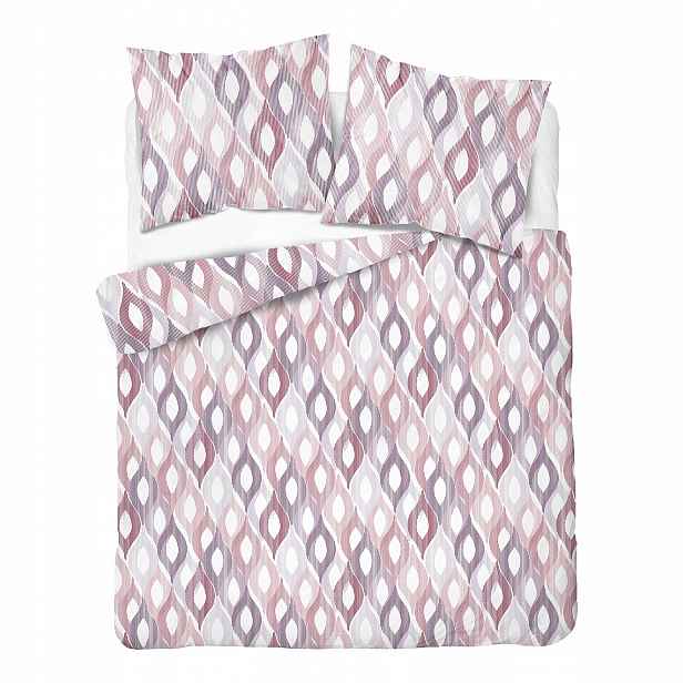 Povlečení Flanelové 220x200 Geometrické Vřesové