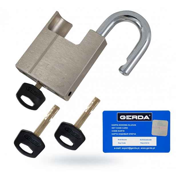 Gerda Hss 632Z Pásový zámek 66 mm s chráněným třmenem, Ocel Hss