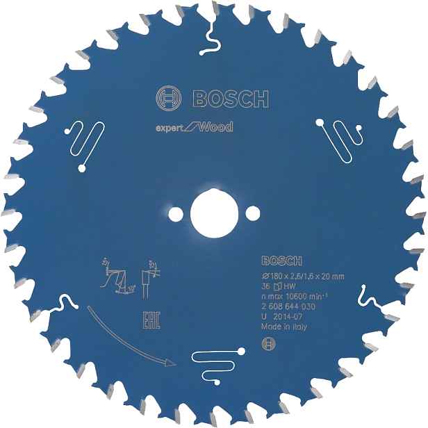Kotouč pilový Bosch Expert for Wood 180×20×2,6 mm 36 z.