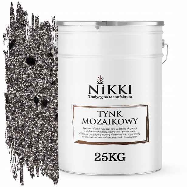 Mozaiková Pryskyřičná Omítka 25 Kg Vnitřní Vnější Šedá Tmavá Černá Slída