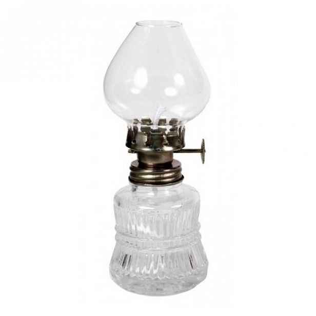 Petrolejová lampa Luna čirá, 14 cm