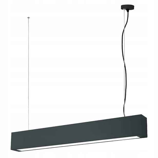 Závěsná Led lampa černá podlouhlá 63 cm nad jídelní stůl Light Prestige