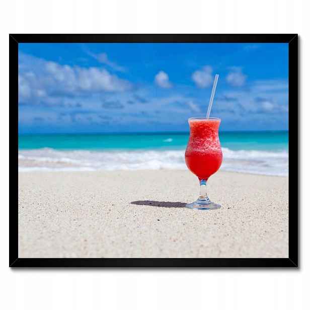 Plakáty v rámu 50x40 Drink na pláži