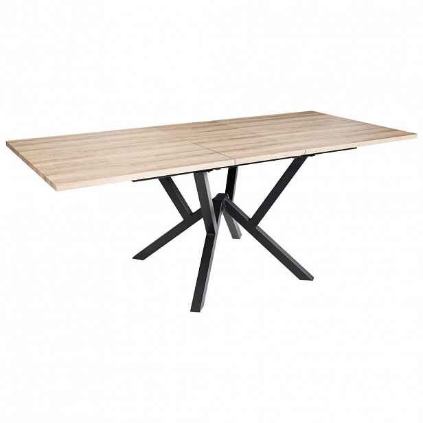 Beliani JÍDELNÍ STŮL vysunovací Světle hnědý 160-200/90 cm Ansell