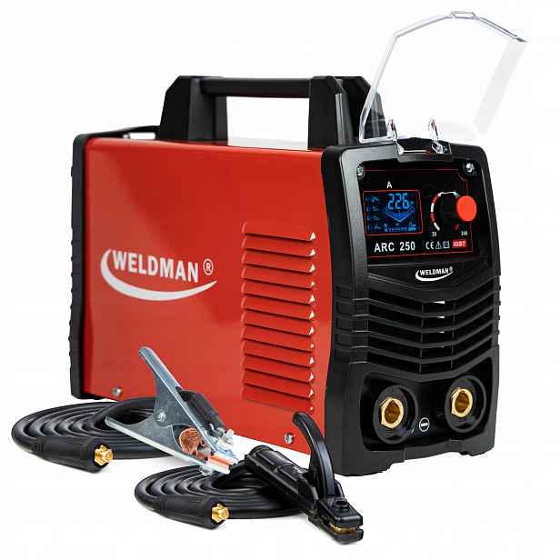 Elektrodová Svářečka Weldman Arc 250 LCD Synergie 240A 230V Mma Tig Lift