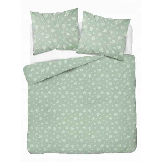 Povlečení flanelové 220x200 paisley na mátovém pozadí Pastelové květiny