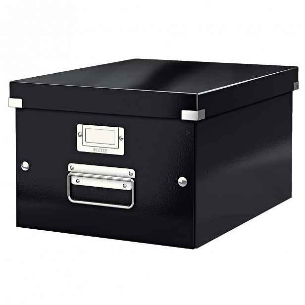 Černá úložná krabice Leitz Universal, délka 37 cm