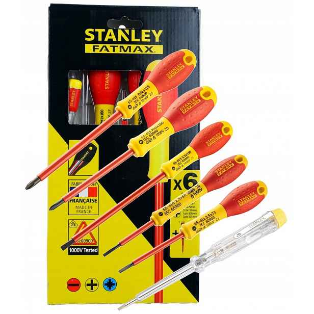 Profesionální Sada Šroubováků Stanley Fatmax 1000V S Testerem, 6 Dílů