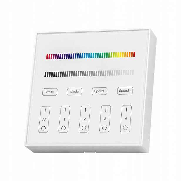 V-tac Dálkový Ovladač skleněný nástěnný panel Rgb+w 4-zónový ovladač VT-2437