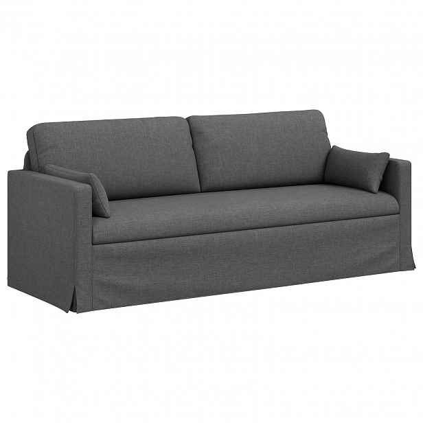 vidaXL Pohovka Tmavě šedá 198 x 78 x 80 cm textil