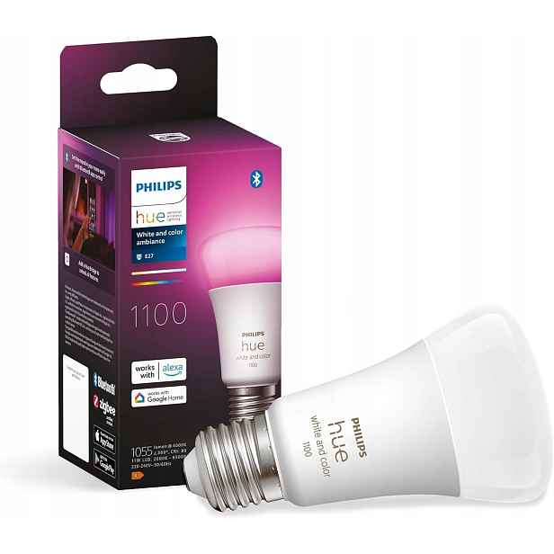Led žárovka E27 A60 9W Cct Rgb Philips Hue White & Color Bluetooth Zigbee