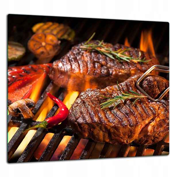 Skleněná Ochranná Deska Panel Lepidlo 65x60 Gril