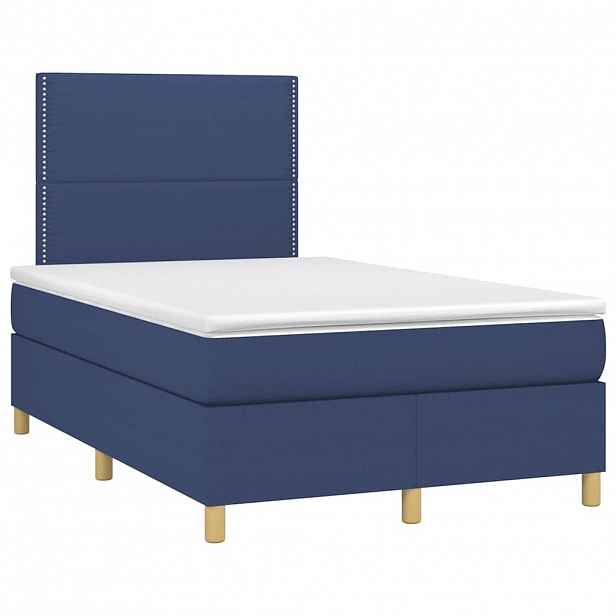 vidaXL Box spring postel s matrací černá 120x190 cm textil