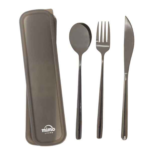 Černý nerezový příbor 3 ks Mimo – Premier Housewares