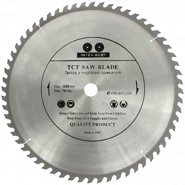 Kotouč na dřevo 450x32 mm 30z kotoučová pila pro řezání Inter-kert