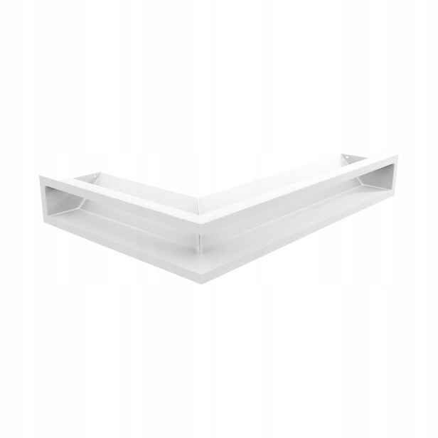 Ventilační mřížka do krbu Luft rohová pravá 40x60x9 bílá