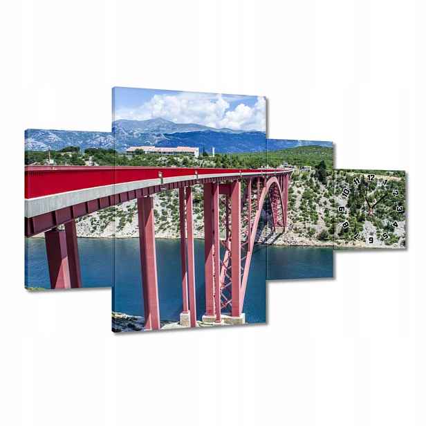 Hodiny 130x80 Chorvatsko Maslenica Most