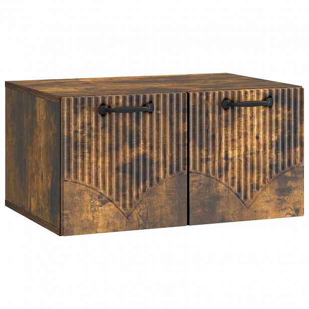 vidaXL Nástěnná TV skříň Nástěnný Kouřový dub 59,5 x 41 x 30 cm